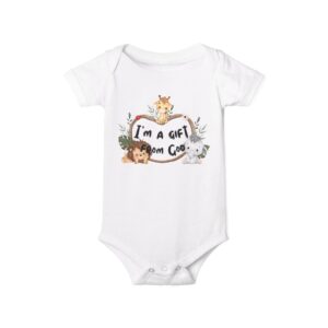 Cute Animal Gift Infant One Piece - I'm a Gift from God