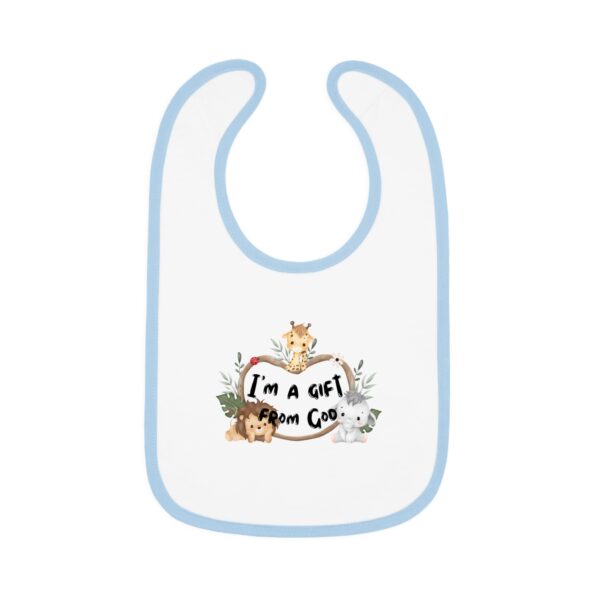 Cute Animal Baby Bib - "I'm a Gift from God" Design - Image 4