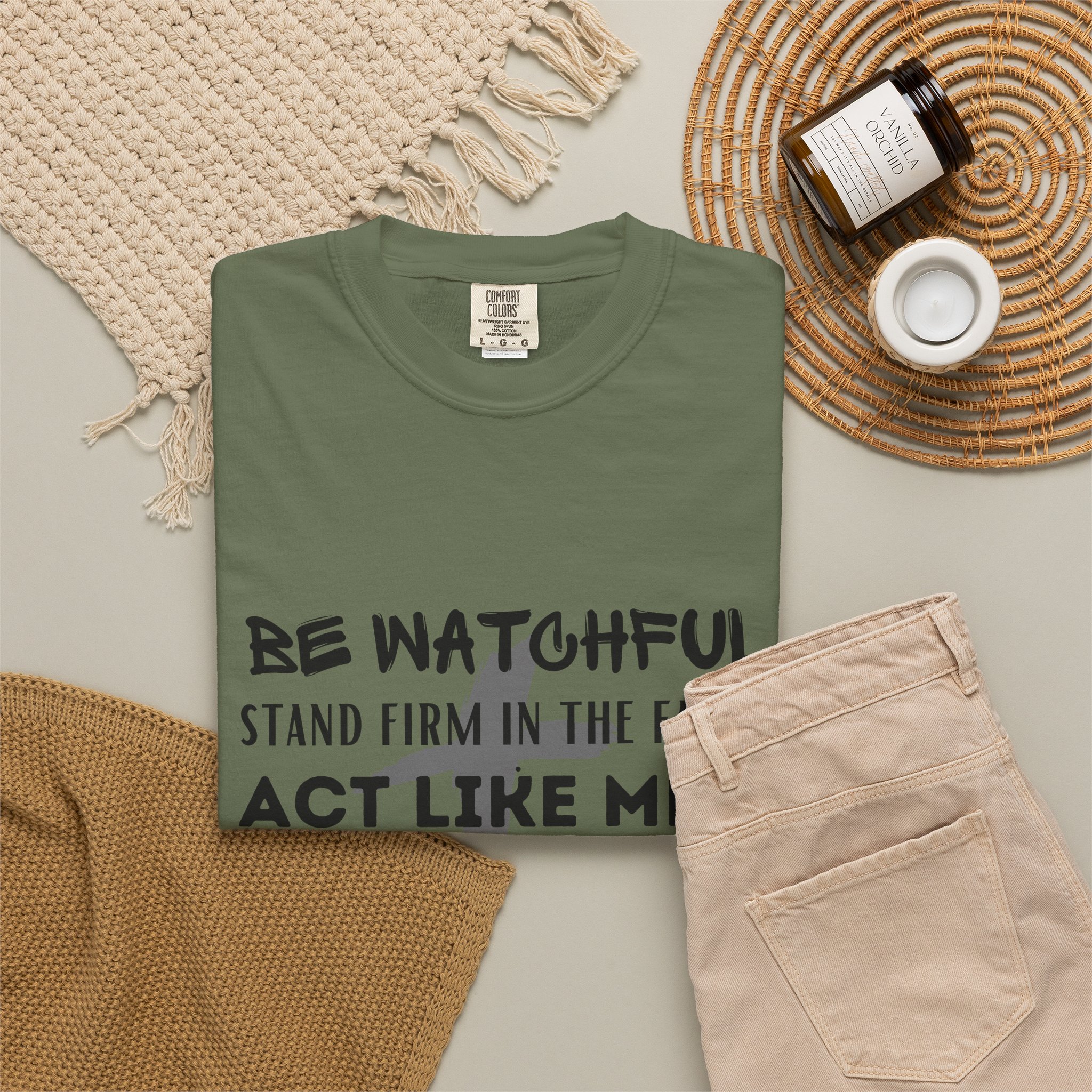 Christian Faith T-Shirt — "Be Watchful, Stand Firm" Inspirational Scripture Tee - Image 17