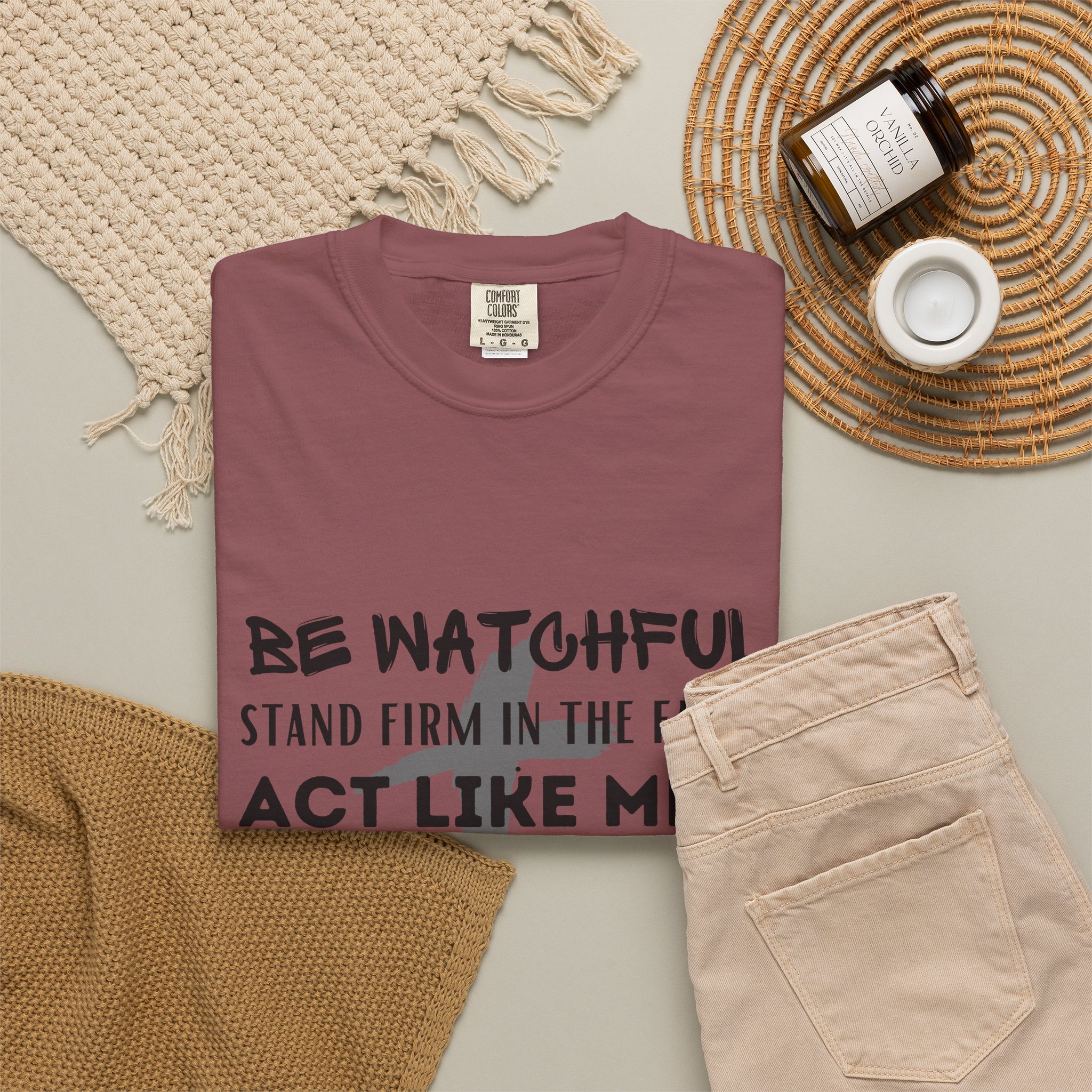 Christian Faith T-Shirt — "Be Watchful, Stand Firm" Inspirational Scripture Tee - Image 9