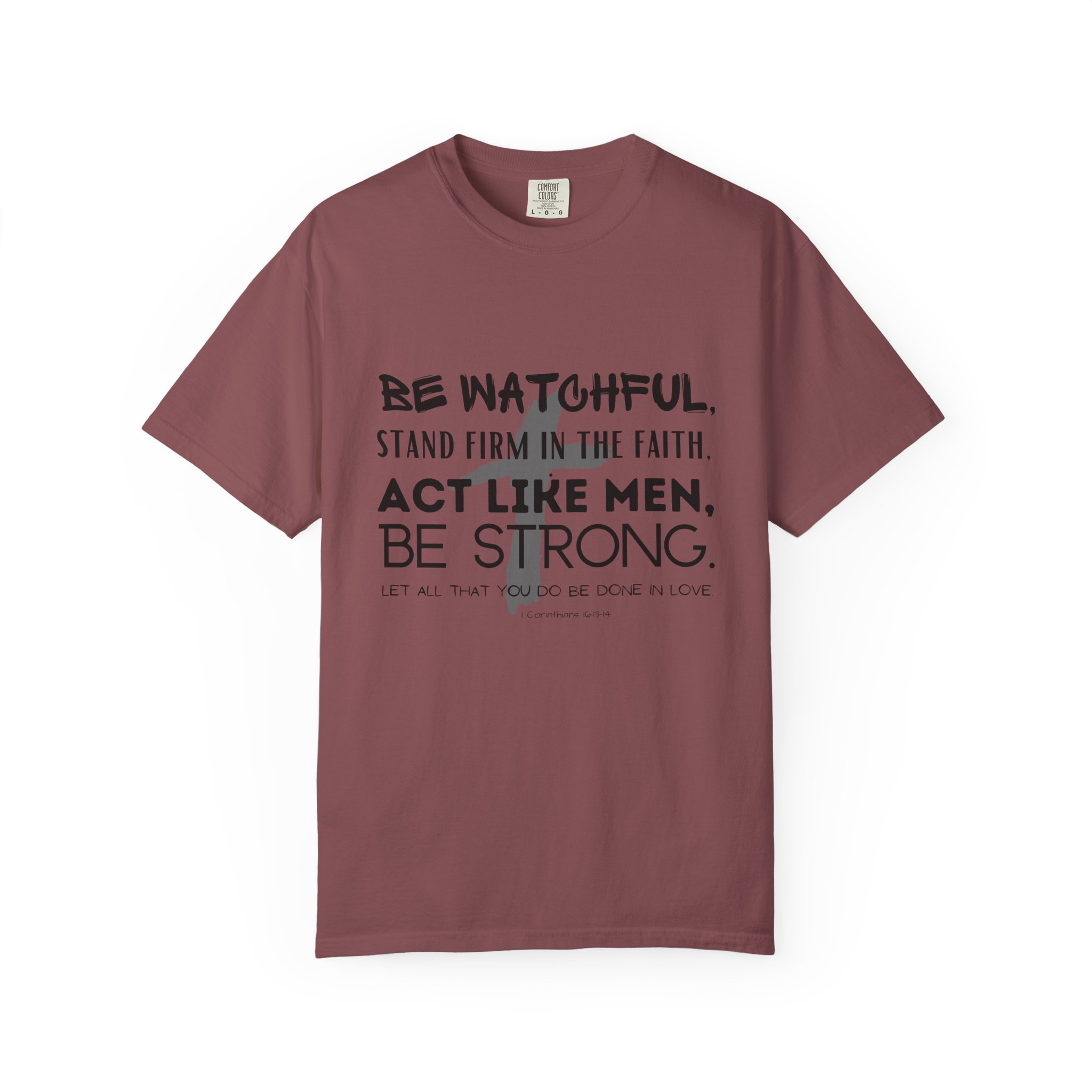 Christian Faith T-Shirt — "Be Watchful, Stand Firm" Inspirational Scripture Tee - Image 6