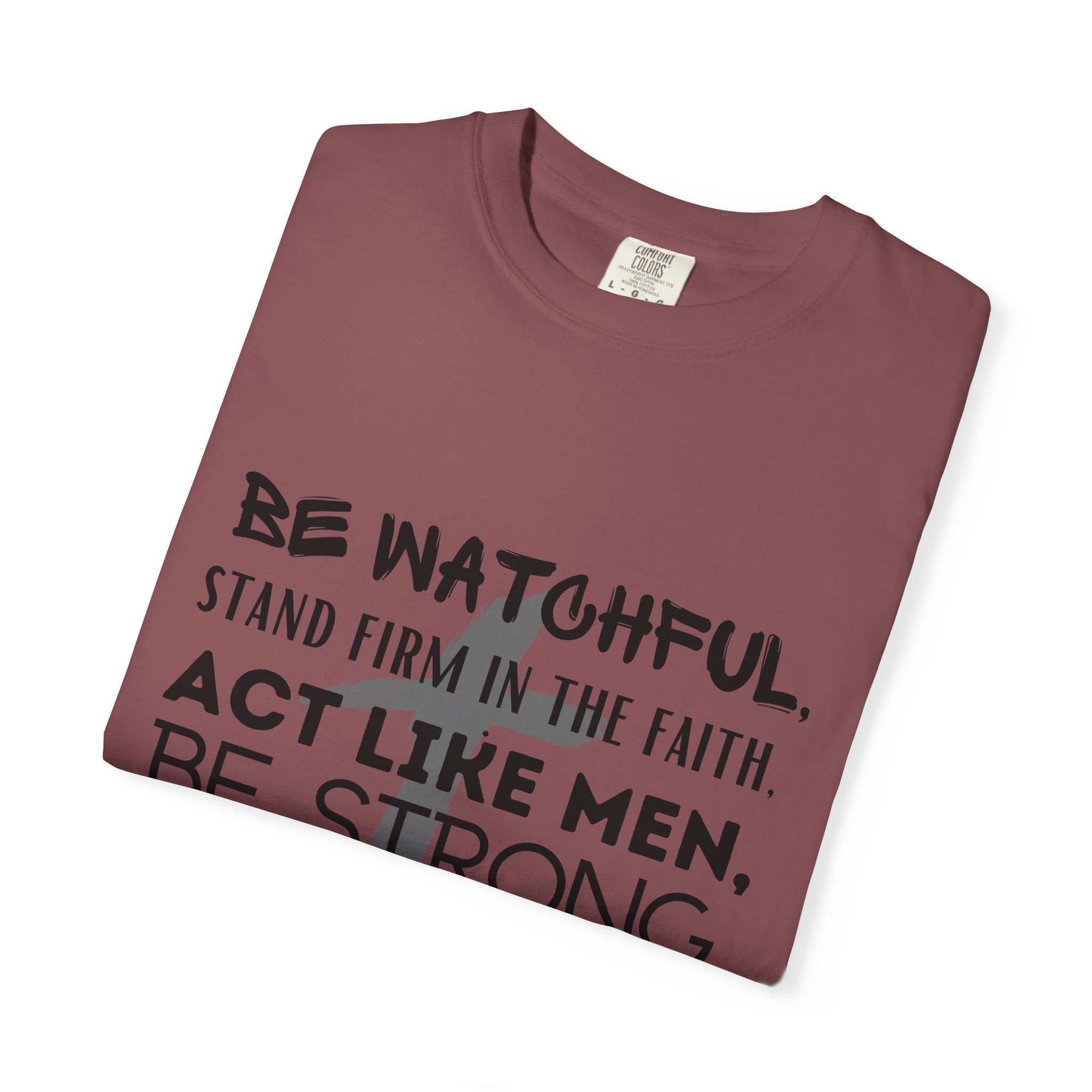 Christian Faith T-Shirt — "Be Watchful, Stand Firm" Inspirational Scripture Tee - Image 8